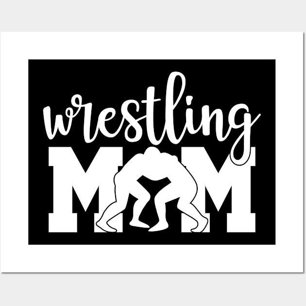 Wrestlers Fan Cute Wrestling Mom Vintage Wall Art by TeeShirt_Expressive